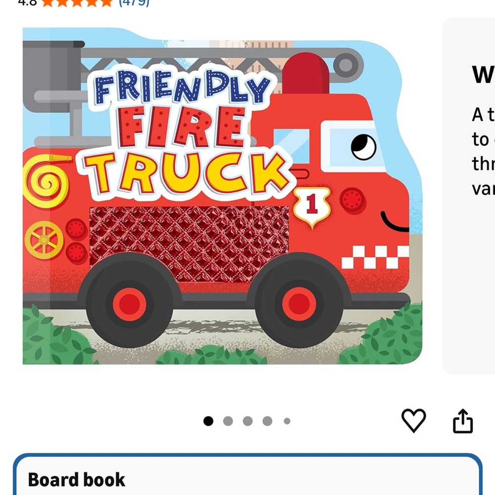 Friendly Fire Truck Board Book